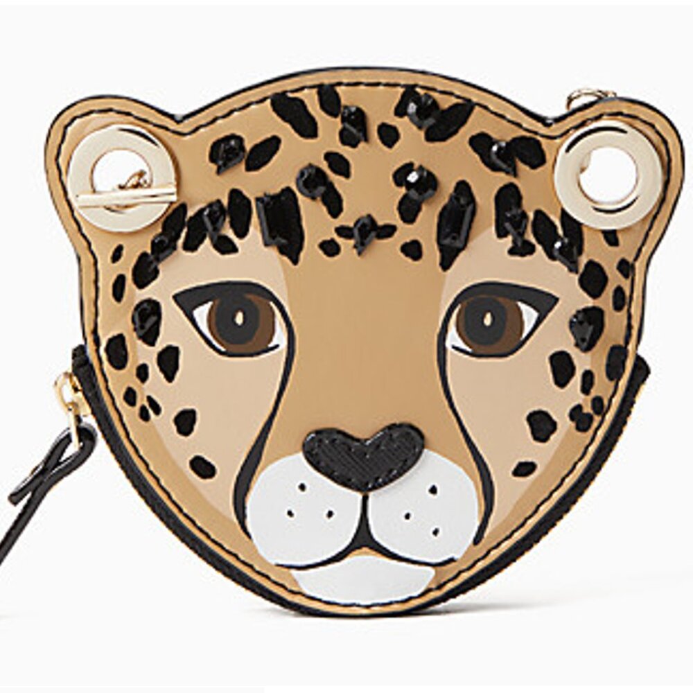 New with Tags: Kate Spade Run Wild Leopard Coin Purse Bag Charm